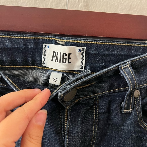 Paige Dark Wash Skinny Jean size 27 - Picture 4 of 7